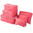 thumbnail image 2 of DEKAXID - Bolsa de viaje para guardar ropa y cosméticos (6 unidades) - Organizador de artículos de tocador con separación de ropa seca y húmeda - Simplifica tu experiencia de viaje, 2 of 7