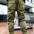 thumbnail image 3 of Clearance and Deals Mrasaso Cargo Pants for Men, Men's Solid Color Three-dimensional Sense Sports Multi-pocket Washed Straight Barrel Reflect Light Cargo Outdoor Casual Pants, 3 of 6