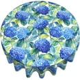 thumbnail image 7 of Blue Green Hydrangea Leaf Round Tablecloth 60 Inch Rustic Farmhouse Decorative Table Cloths Washable Table Cover for Home Party Seasonal Holiday Kitchen Dining Decor, 7 of 7