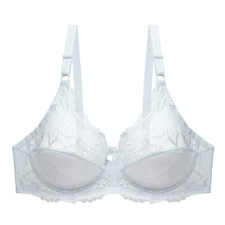 Juslio Minimizer Bras for Women Lace Bras Padded Solid Sexy Bra Everyday Bras