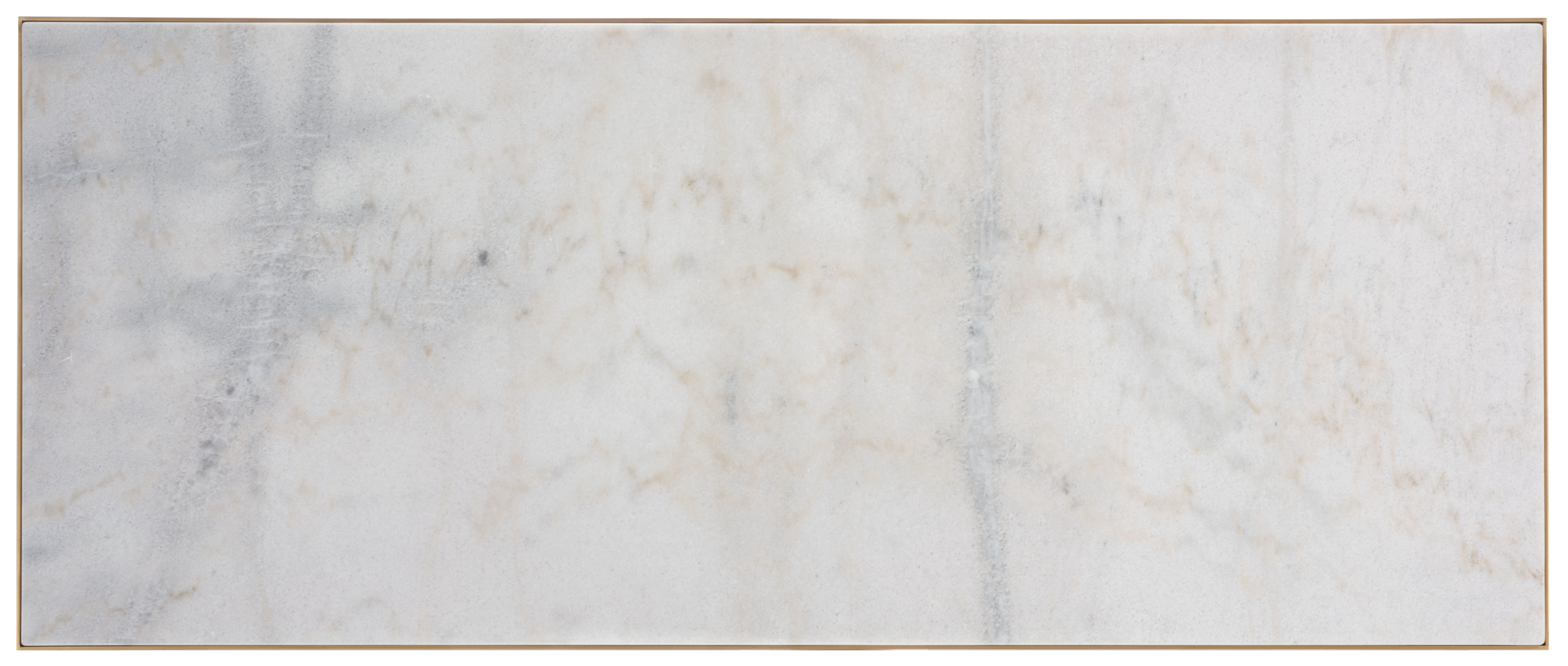 SAFAVIEH Couture Caralyn Contemporary Marble Coffee Table, White/Brass