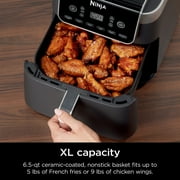 Ninja, Air Fryer, Pro XL 6-in-1 1750 Watts 6.5 Quart Max Crisp Technology Nonstick Basket AF181, Digital Display, Non-Stick, Removable Basket, Automatic Shut-Off, Black