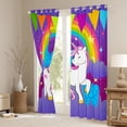 thumbnail image 3 of Erosebridal Blue N Curtains for Living Room, Dreamy Unicorn Animal Blackout Curtains Set of 2 (38x45), Initial Letter Black Out Curtains, Window Drapes Room Decorative, 3 of 6