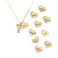 thumbnail image 3 of Delight Jewelry Gold-tone 3-D Menorah - Large Goldtone Sister Heart Charm Necklace, 17.5"+2" Extender, 3 of 5