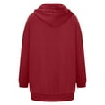 thumbnail image 7 of Trendy Olyvenn Womens Long Sleeve Sweatshirts Long Coat Tops Casual Plus Size Loose Women's Solid Color Hoodie Zipper Tops With Pockets Red XXXXXL, 7 of 7