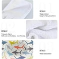 thumbnail image 5 of SKYSONIC Colorful Sharks Sealife 2Pcs Kitchen Hanging Towel Set Hand Hanging Towels with Hanging Loop, Absorbent Bathroom Hand Towel Soft Thick Dish Cloth Dry Towel for Kitchen Bathroom, 12"x17", 5 of 6
