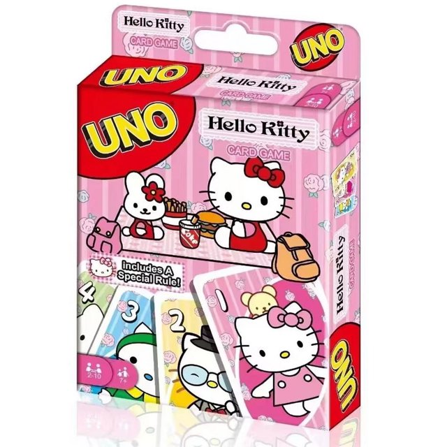 Juego de mesa UNO Sanrio, dibujos animados de Anime, figura Kawaii, patrón, entretenimiento divertido familiar, juegos de cartas uno, regalos de navidad