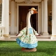 thumbnail image 7 of Kugisaki Porch Goose Outfits Rustic Style Floral Porch Goose Costume 23" Goose Statue Clothes with Hat for Lawn Yard Decor All Seasons, 7 of 7