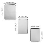 COMPUKAS 3-Piece Stainless Steel Flat Bottom Baking Sheets Set for Home Use, Cookie Tray Bakeware