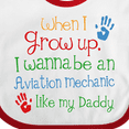 thumbnail image 4 of Inktastic Aviation Mechanic Like Daddy Boys or Girls Baby Bib, 4 of 4