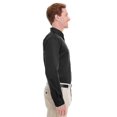 thumbnail image 3 of Harriton Men's Tall Foundation 100% Cotton Long-Sleeve Twill Shirt with Teflon - BLACK - 2XT, 3 of 3
