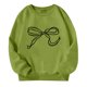 thumbnail image 2 of Sudadera infantil de poliéster con cuello redondo, hombros caídos, manga larga, estampado de lazo y capucha., 2 of 7