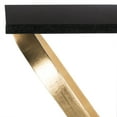 thumbnail image 6 of SAFAVIEH Dovie Gold Leaf Glass Top Side Table, Gold/Black, 6 of 7