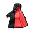 thumbnail image 4 of Efsteb Girls Winter Coat Long Lightweight Hooded Puffer Jacket Fall Long Sleeve Long Down Coats Outerwear (Black,4 Years), 4 of 5