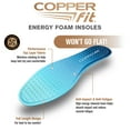 thumbnail image 2 of Copper Fit® Energy Foam Insoles, Rebound Cushion, Anti-Impact & Fatigue, Men’s Size 8-14, 2 of 5