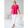thumbnail image 3 of Ellos Plus Size Flutter Sleeve Knit Eyelet Tunic, 3 of 3