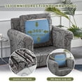 thumbnail image 7 of Eco-Ancheng 2 Piece Sofa Cover Printed Armchair Couch Cover Stretch Sofa Slipcover with Individual Cushion Covers Furniture Protector for Living Room Chairs with Elastic Bottom, Armchair,04, 7 of 7