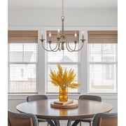 Kira Home Sherbrooke 24 French Country Rustic 5-Light Candle Chandelier