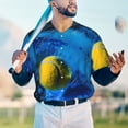 thumbnail image 5 of KLL Sports Tennis Ball for Men's Baseball Shirts,Short Sleeve Casual Shirts Button Down Shirt for Men Beach Summer Wedding Shirt-3X-Large, 5 of 7