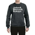 thumbnail image 2 of Wild Bobby, Jadon & Marcus & Bukayo, Sports, Unisex Crewneck Graphic Sweatshirt, Heather Black, Medium, 2 of 5