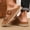 Khaki, variant on Men's Wide Toe Box Double Buckle Slide Sandals Comfortable Adjustable Open Toe Mules for Indoor Outdoor Beach Walking Travel