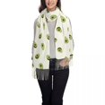 thumbnail image 2 of Women Scarf Avocado Pattern Winter Shawls Thin Wrap Lady Tassel Warm Scarves Hairy Bufanda Stole, 2 of 6