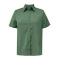 thumbnail image 3 of Plebaso Linen Shirts for Women Casual Button down Dress Shirts Women's Summer Work Short Sleeve Blouses, 3 of 5