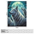thumbnail image 4 of HENGT Howling Wolf Blanket for Bed Wolf Throw Blanket for Men Women and Kids Super Soft Plush Wolf Blanket Throw Blanket for Couch Sofa Bed Office Blanket Soft Fluffy, 4 of 6