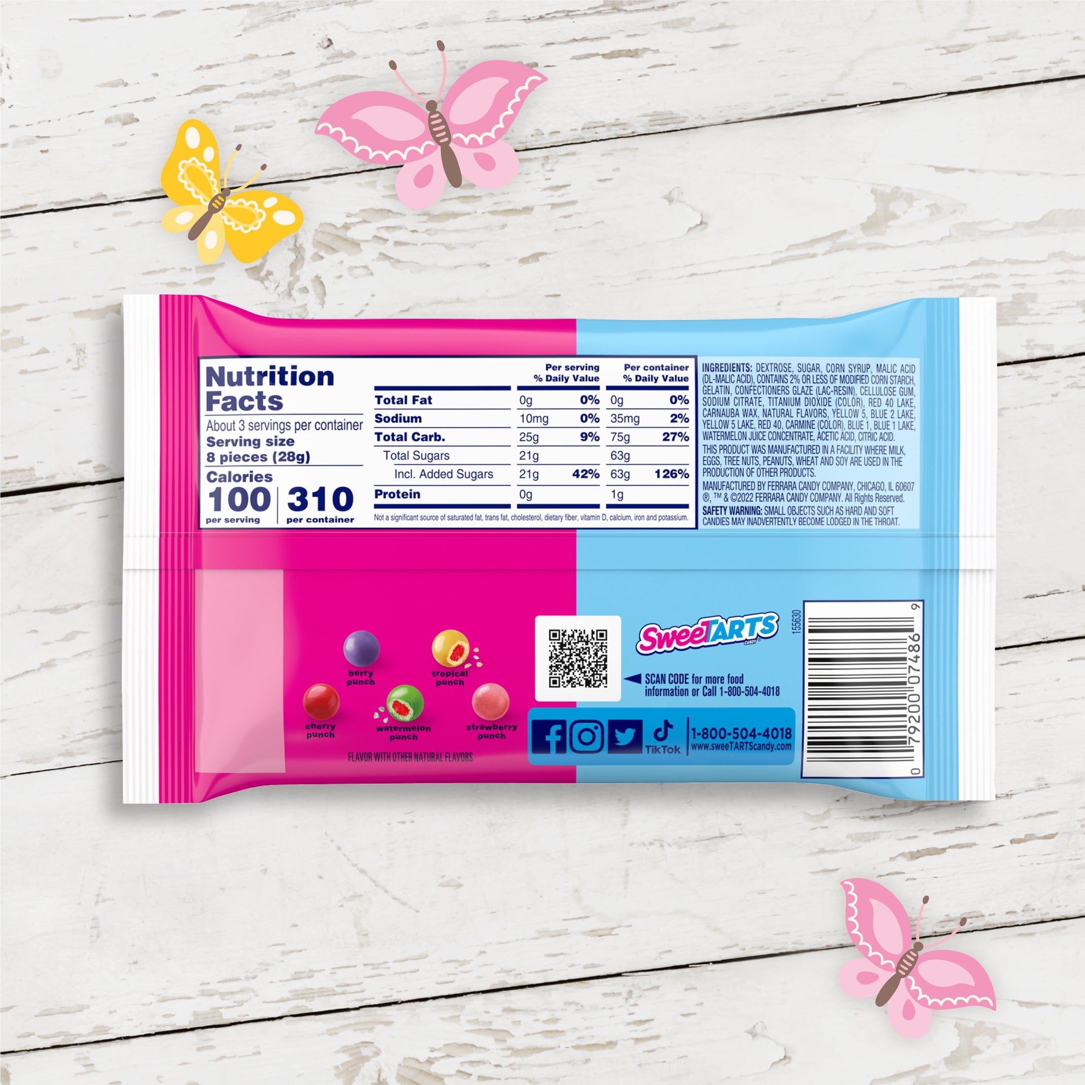 Sweetarts Fruit Punch Medley Chewy Fusions 3 Oz
