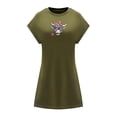 thumbnail image 1 of Vestido corto de verano para mujer, vestido formal transpirable con cuello redondo para viaje y trabajo XL, 1 of 7