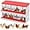 Red, variant on Lumiparty Chicken Nesting Box, 6 Compartment Hens Egg Nest Box, Metal Chicken Laying Box House with Rollout Egg Collection and Protective Lid, Green