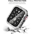 thumbnail image 4 of Compatible for Bling Apple Watch Protective Case with Built-in Screen Protector for Apple Watch 40mm iWatch Series SE SE2022 6 5 4 (40mm, Black w/Silver Edge), 4 of 4