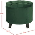 thumbnail image 4 of SAFAVIEH Amelia Tufted Storage Ottoman Emerald, 4 of 7