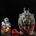 thumbnail image 2 of Lion Whiskey Bottle 3D Engraved Glasses - Whiskey Decanter for Men Dad Gifts, Funny Animal Wine Bottle & Home Bar Decor Lion 10oz, 2 of 5