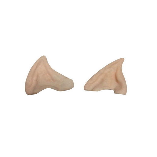 Yuarrent Elf Ear Dress Up Cosplay Personalidad Falso Látex Fairy Angel Tips Performance Photo Props para Navidad Halloween Kits de decoración para fiestas