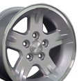 thumbnail image 4 of 15x8 Wheel Fits Jeep Wrangler - Wrangler Style Silver Rim, Hollander 9050 Fits select: 1995 JEEP WRANGLER / YJ S/RIO GRANDE, 2000-2001 JEEP CHEROKEE SPORT, 4 of 4