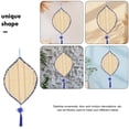 thumbnail image 3 of OULII Large Wall Decor Bamboo Curtain Hanging Leaf Shape Boho Decoration For Home Office Garden 1Pack, 3 of 8