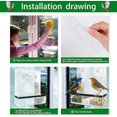 thumbnail image 4 of Comedero para pájaros para ventanas, 2 piezas de comedero para pájaros de acrílico para exteriores con 6 ventosas, transparente con bandeja extraíble, comedero para pájaros para gorriones, pájaros si, 4 of 5