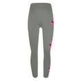 thumbnail image 4 of Yoga Pants for Women Breast Cancer Awareness Pink Ribbon Print Soft Trousers High Waist Workout Tights Leggings,Gray 3,XL, 4 of 5
