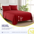 thumbnail image 3 of Sábanas de la colección Sweet Home Supreme Queen, color rojo, 3 of 6