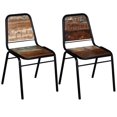 thumbnail image 1 of vidaXL Dining Chairs 2 pcs Solid Reclaimed Wood, 1 of 5