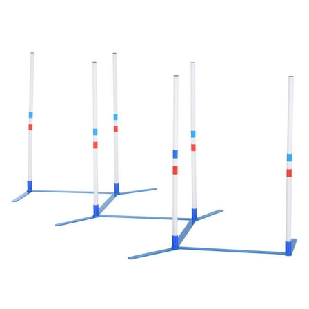 Dog Weave Poles Set, Agility Training Kit for Dogs - Outdoor Exercise Equipment for Puppy, Small, Medium, Large Dogs - Portable Dog Obstacle Course