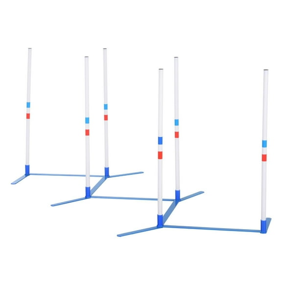 Dog Weave Poles Set, Agility Training Kit for Dogs - Outdoor Exercise Equipment for Puppy, Small, Medium, Large Dogs - Portable Dog Obstacle Course