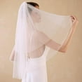 Cocomangos Wely 2 Tier Pleated Tulle Wedding Bridal Veil With Metal 