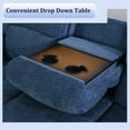 thumbnail image 4 of Recliner Sofa Set Living Room Furniture, Microfiber Fabric Reclining Sofa Set, Recliner Couch Set with Cup Holders for Office Home (3 Piece Living Room Furniture Set, Blue), 4 of 5