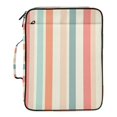 thumbnail image 2 of Haosy Accordion File Organizer Zipper Binder 500 Sheet 6-Tab Expanding File Folder Multi-Pocket 1.2 Inch 3 Ring Soft Color Striped, 2 of 7