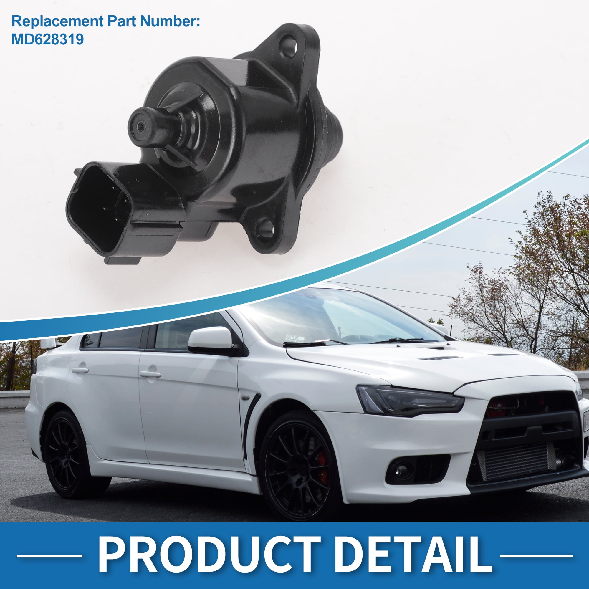Unique Bargains Car Idle Air Control Valve for Dodge Stratus 2001-2005, for Mitsubishi Lancer 2002-2013 Replace No.MD628319 IACV Idle Motor Idle Air Control Valve
