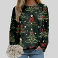 thumbnail image 6 of larppty 2025 Womens Ugly Christmas Sweaters Funny Cute Xmas Tree Tops Long Sleeve Crewneck Sweatshirts (AG, XXL), 6 of 7
