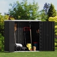 thumbnail image 7 of OFFIGAM 37CuFt Horizontal Resin Storage Shed Black White Lockable Waterproof with 4 Black Shelves 51.57x27.56x44.88in, 7 of 7