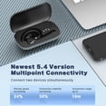 thumbnail image 3 of Bluetooth Headset, Wireless Bluetooth Earpiece with 500mAh Charging Case 72Hrs Talking Time, Built-in Mic for iOS Android Cell Phones, Wireless Headset V5.4 Hand-Free Headphones for Trucker/Office, 3 of 9
